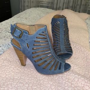 Denim heels